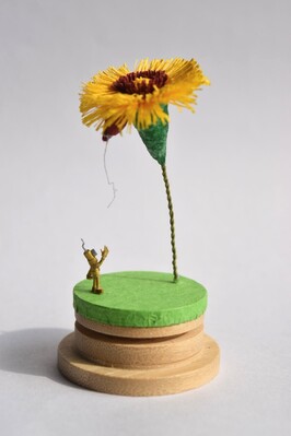 ワイヤークラフト 大きな紫陽花オブジェ ワイヤーアート ディップ 