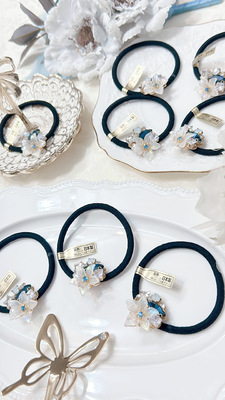 大人シンプルデザイン ラウンドレジンヘアゴム べっ甲カラー 大人