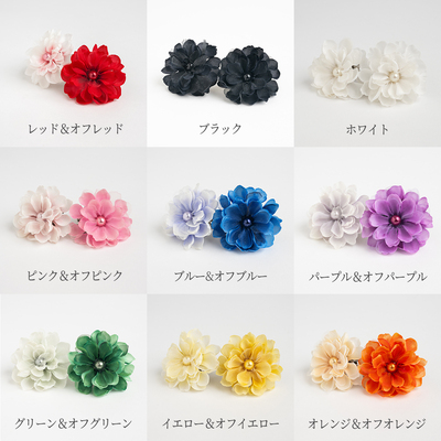 リバティプリント使用　花柄親子リボン　うさみみ　ブルー　ホワイト　ヘアゴム リバティプリント使用花柄親子リボンうさみみブルーホワイトヘアゴム