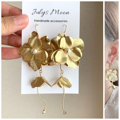 仲良しにゃんこのヘアゴム ハンドメイド レジン くすみブルー 猫