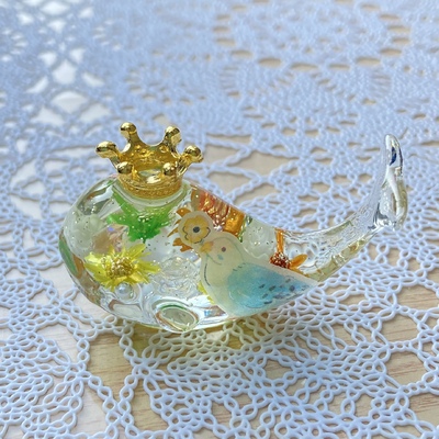 ☆ブルーレモンよこ×ミモザ☆ ハンドメイド リバーシブル スタイ 